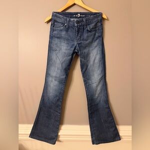 7FAMK Dojo Flare A Pocket Mid-Rise Y2K Mid-Wash Sz 25